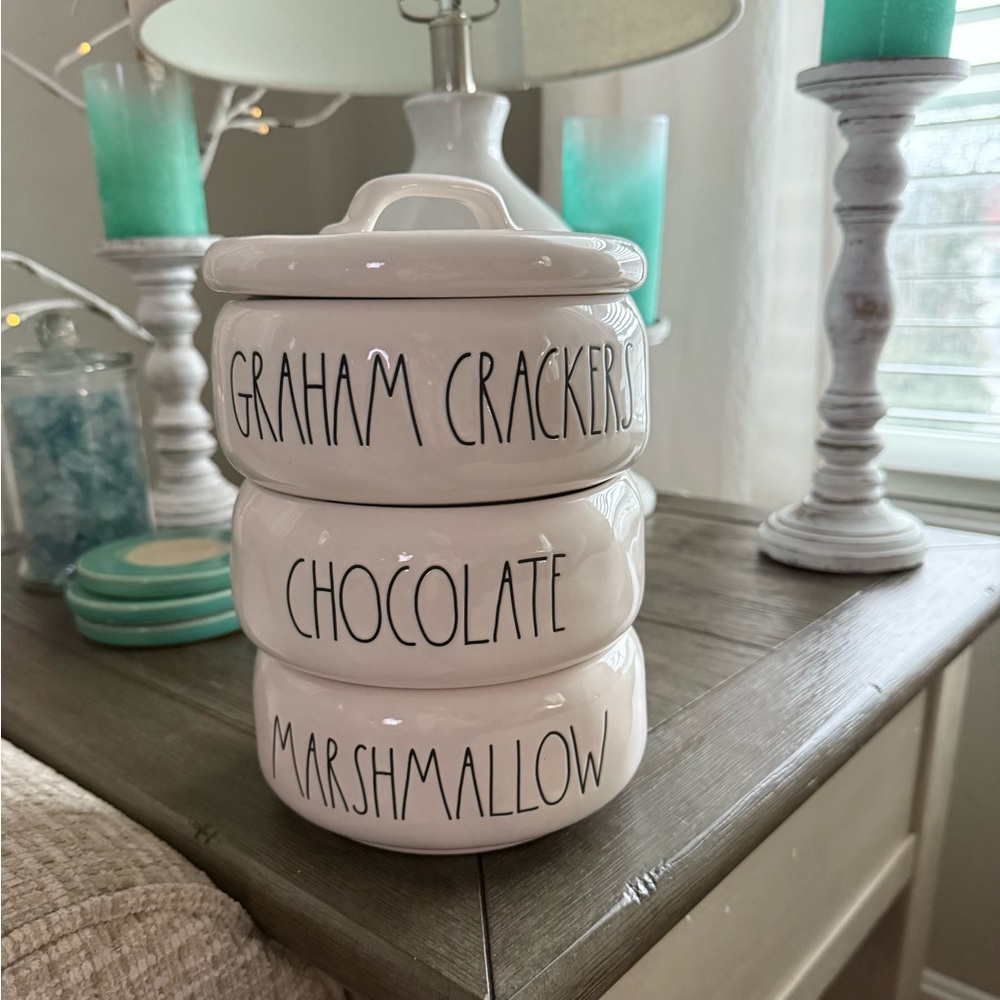 Rae Dunn Chocolate Marshmallow Graham Crackers s’mores canister